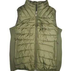 Ci Sono by Cavalini Olive Puffer Vest - excellent - Women's Large
